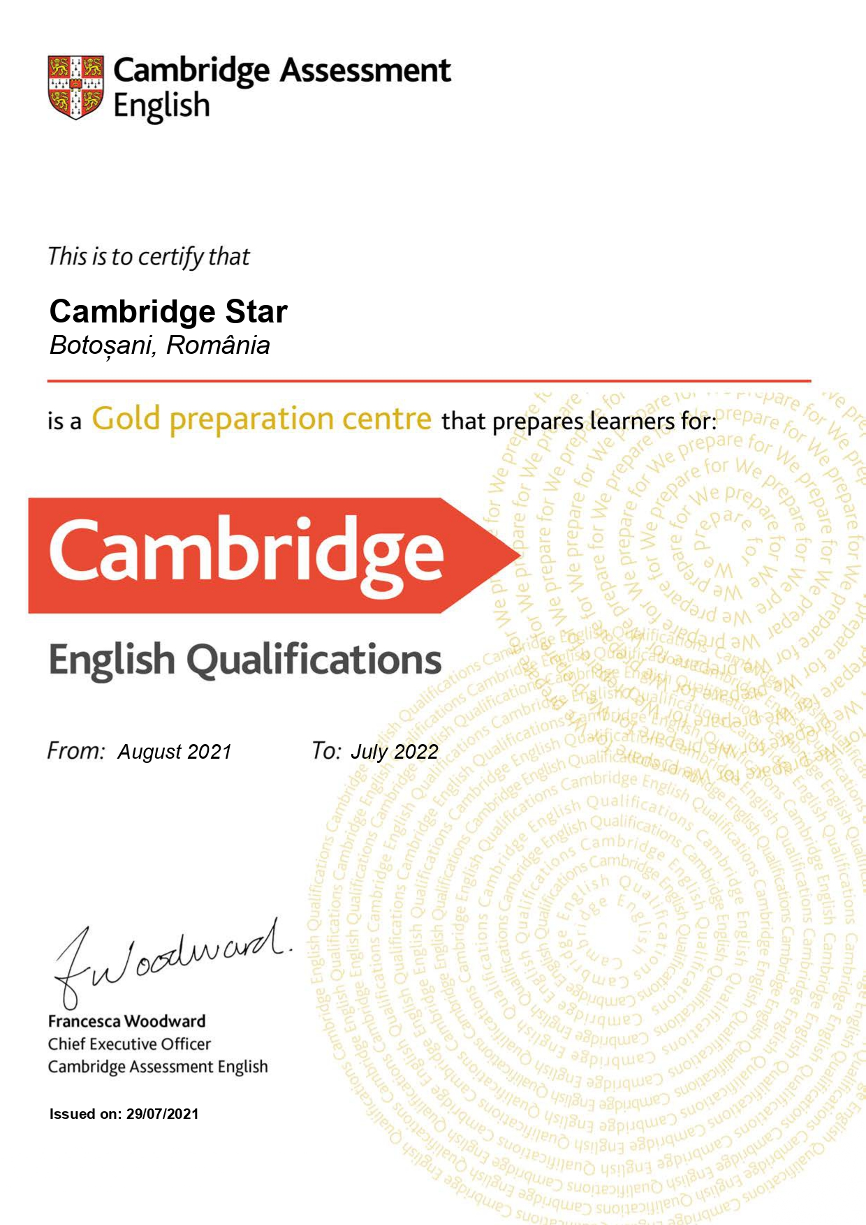 Gold Preparation Centre 2022